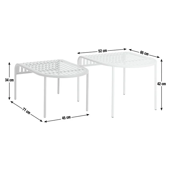 Habitat 60 Lucinda Metal Nesting Garden Tables -Blue & Green