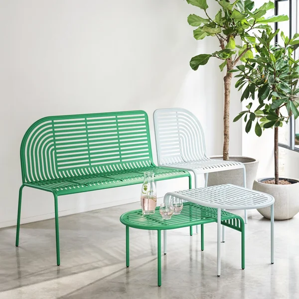 Habitat 60 Lucinda Metal Nesting Garden Tables -Blue & Green