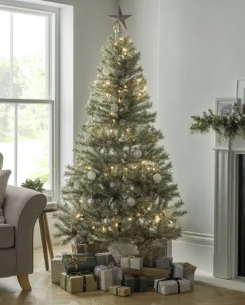 Habitat 6ft Snowy Mixed Frost With Berries Christmas Tree
