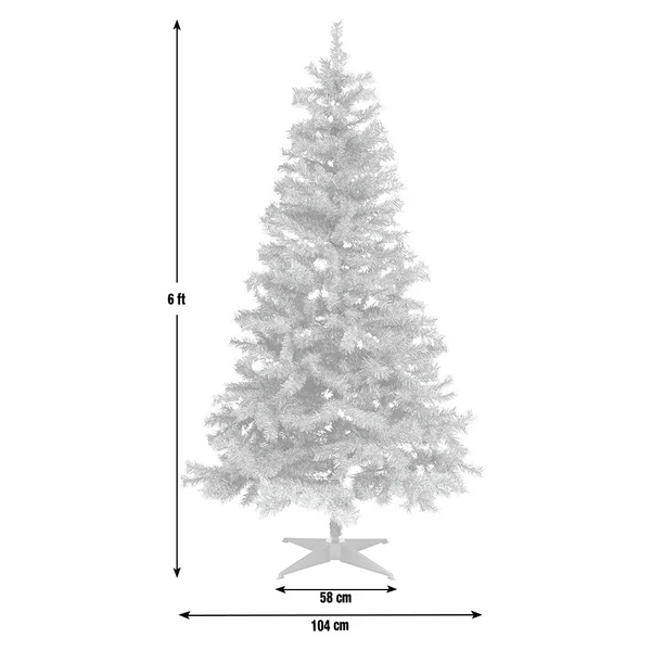 Habitat 6ft Snowy Mixed Frost With Berries Christmas Tree
