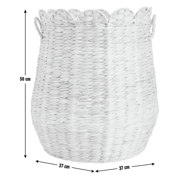 Habitat 70L Scallop Water Hyacinth Laundry Hamper - Natural