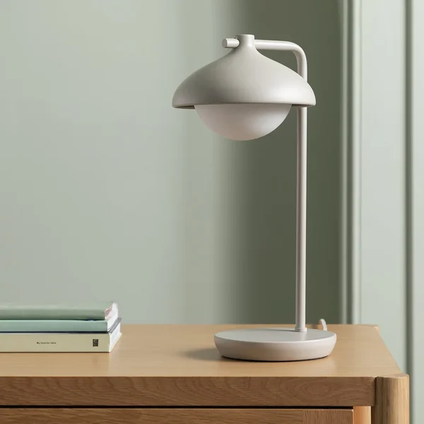 Habitat Acorn Metal Desk Lamp - Latte