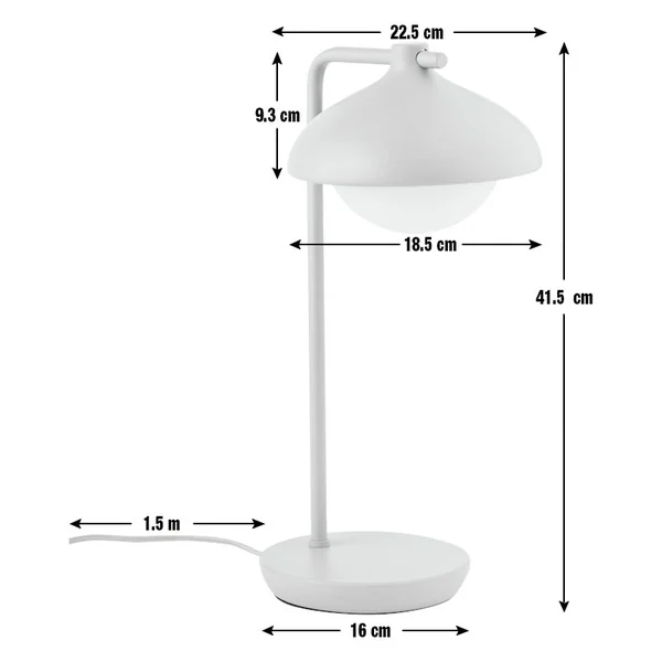 Habitat Acorn Metal Desk Lamp - Latte
