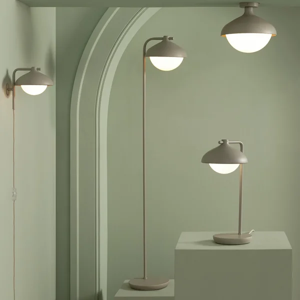Habitat Acorn Metal Desk Lamp - Latte
