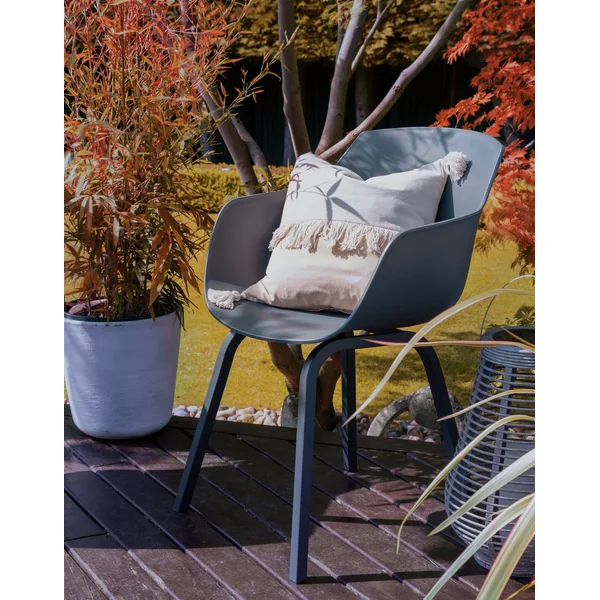 Habitat Aegaen 6 Seater Metal Patio Set - Grey