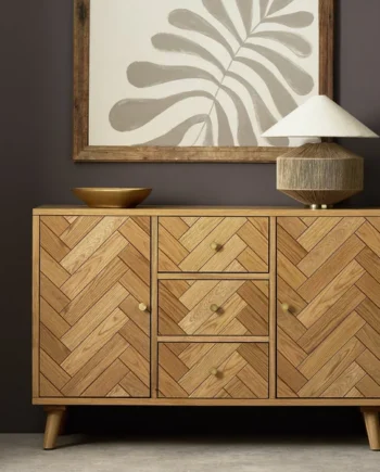 Habitat Afram 2 Door 3 Drawer Sideboard - Natural