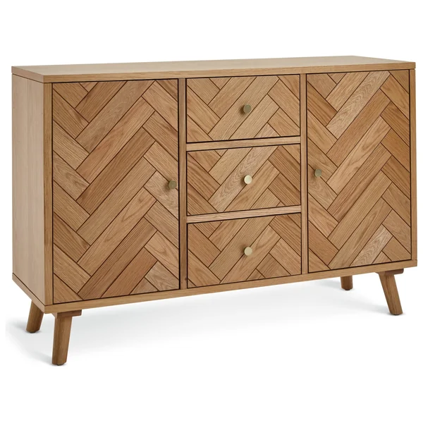 Habitat Afram 2 Door 3 Drawer Sideboard - Natural