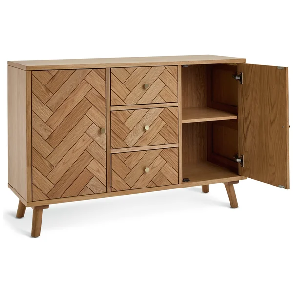 Habitat Afram 2 Door 3 Drawer Sideboard - Natural