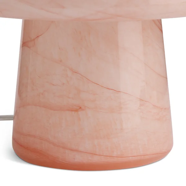 Habitat Alabaster Glass Mushroom Table Lamp - Peach