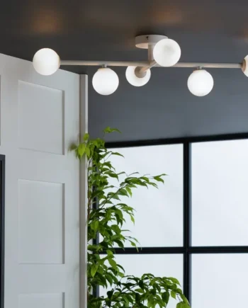 Habitat Alonso 6 Light Bathroom Flush Ceiling Light - White