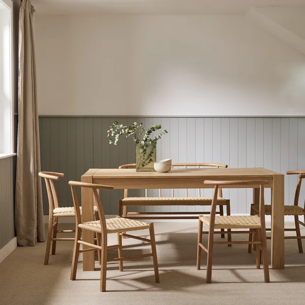 Habitat Alston Oak Dining Table, 1 Bench & 4 Chairs