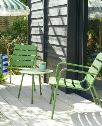 Habitat Annika 2 Seater Metal Garden Bistro Set - Green