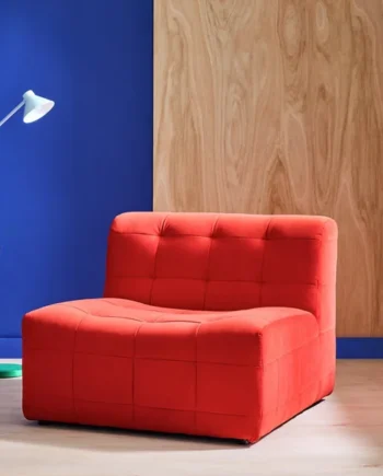 Habitat Archive Velvet Chair - Red