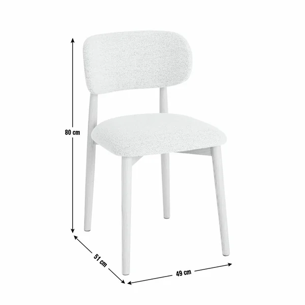 Habitat Arona Pair of Fabric Dining Chairs - Natural