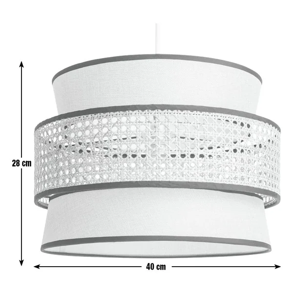 Habitat Ashi Natural Rattan 3 Tier Easy Fit Lampshade - 40cm