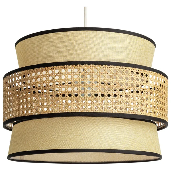 Habitat Ashi Natural Rattan 3 Tier Easy Fit Lampshade - 40cm