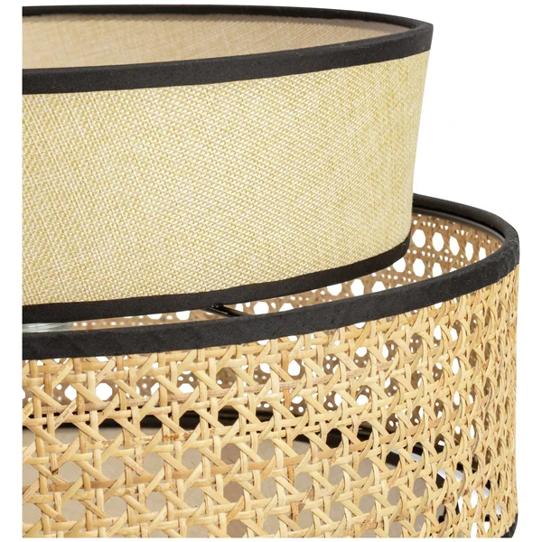 Habitat Ashi Natural Rattan 3 Tier Easy Fit Lampshade - 40cm