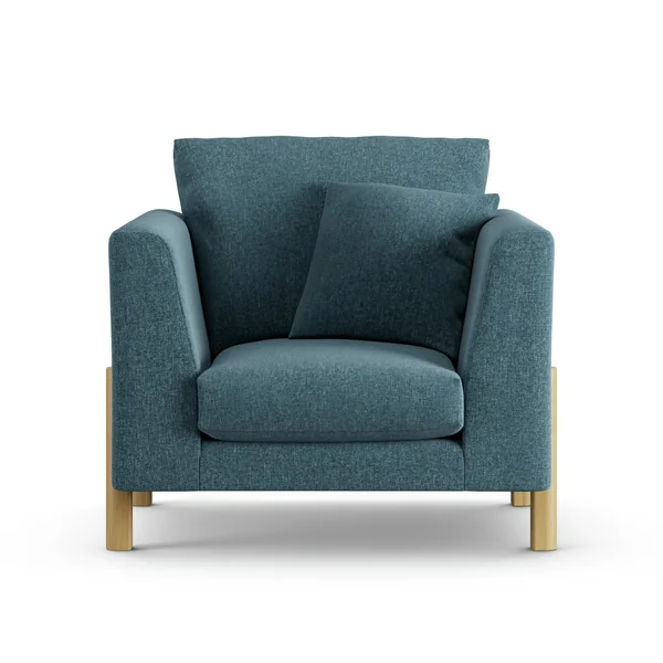 Habitat Aston Fabric Armchair - Blue - Ash Leg