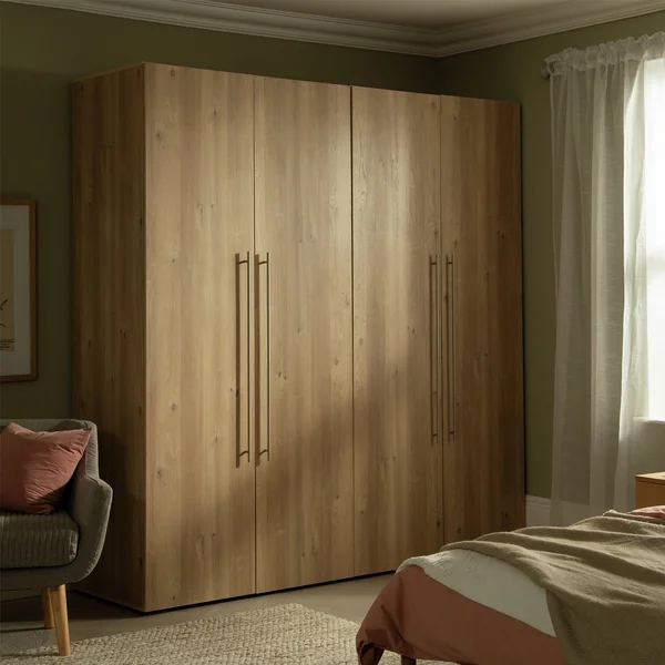 Habitat Atlas 4 Door Wardrobe - Oak