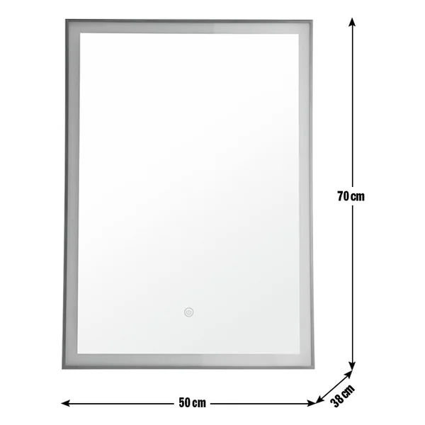 Habitat Bathroom LED Backlit Demister Touch Mirror - 70x50