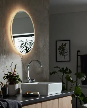 Habitat Bathroom LED Circle Backlit Demister Touch Mirror
