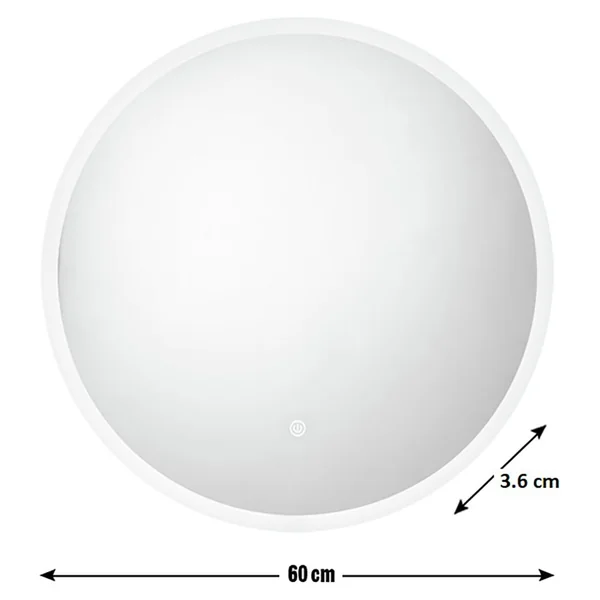 Habitat Bathroom LED Circle Backlit Demister Touch Mirror