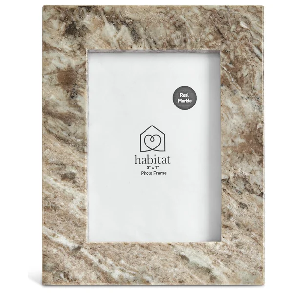 Habitat Beige Marble Picture Frame - 5x7"