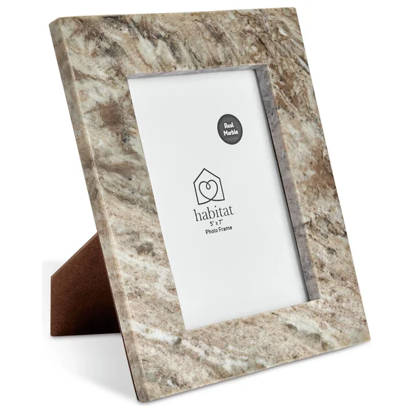 Habitat Beige Marble Picture Frame - 5x7"