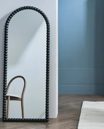 Habitat Black Bobble Wooden Arch Full Length Mirror-150x60cm