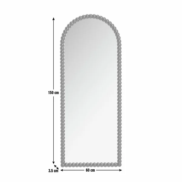 Habitat Black Bobble Wooden Arch Full Length Mirror-150x60cm