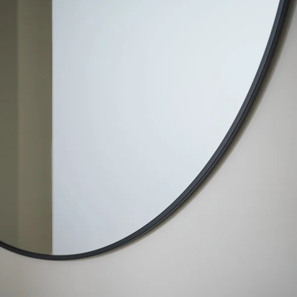 Habitat Black Round Wall Mirror - 80x80cm