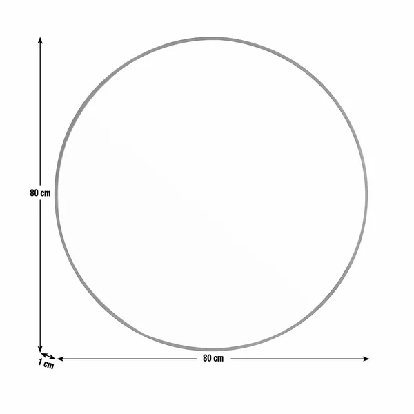 Habitat Black Round Wall Mirror - 80x80cm