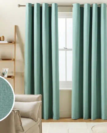 Habitat Blackout Eyelet Curtains - Light Teal Green - 117x137cm