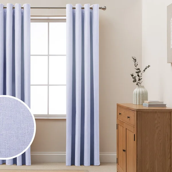Habitat Blackout Eyelet Curtains - Lilac Purple - 117x137cm