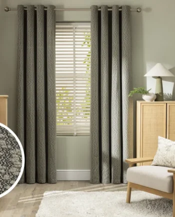 Habitat Blackout Lined Eyelet Curtains - Green - 117x137cm