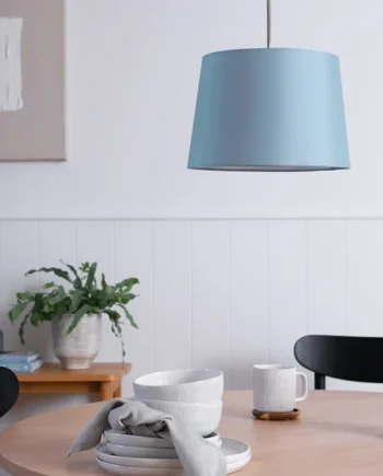 Habitat Blue Textured Easy Fit Lampshade - 30cm