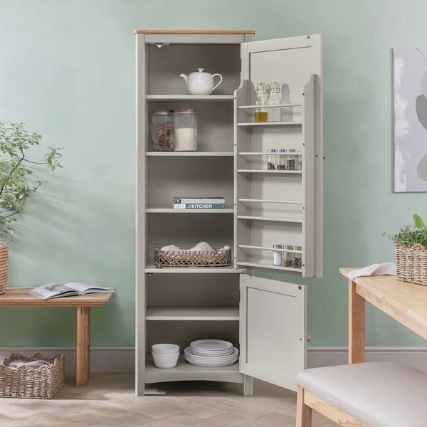 Habitat Bournemouth 2 Door Kitchen Larder - Beige