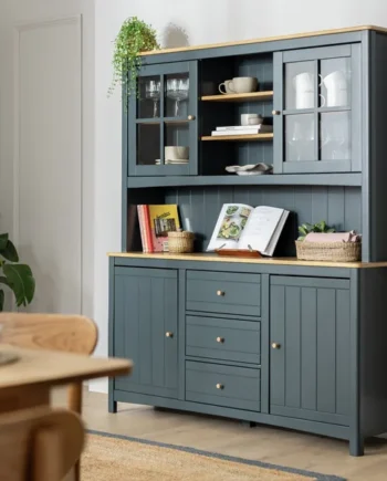 Habitat Bournemouth 4 Door 3 Drawer Sideboard Dresser- Blue