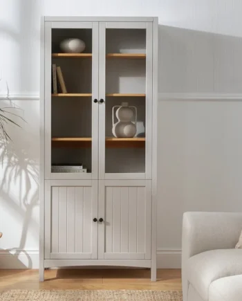 Habitat Bournemouth 4 Door Bookcase Cabinet - Grey