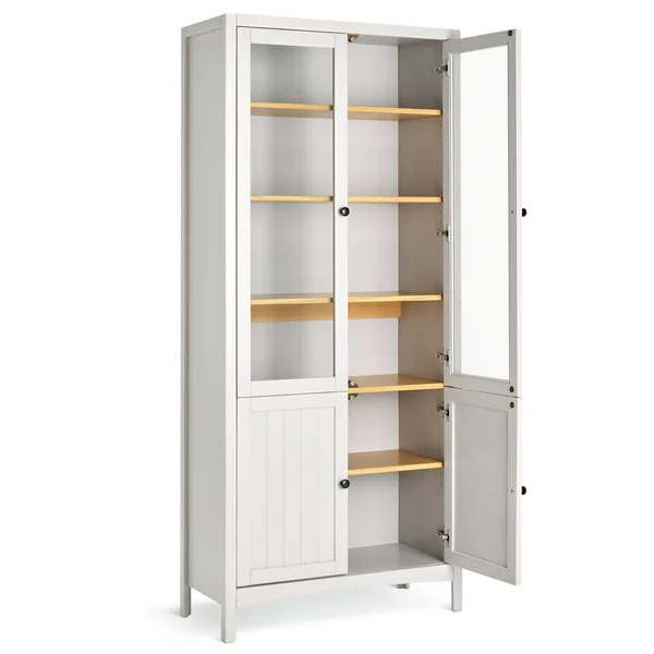 Habitat Bournemouth 4 Door Bookcase Cabinet - Grey