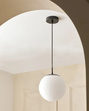 Habitat Boyd Glass Pendant Light - Black