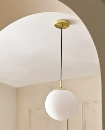 Habitat Boyd Glass Pendant Light - Brass