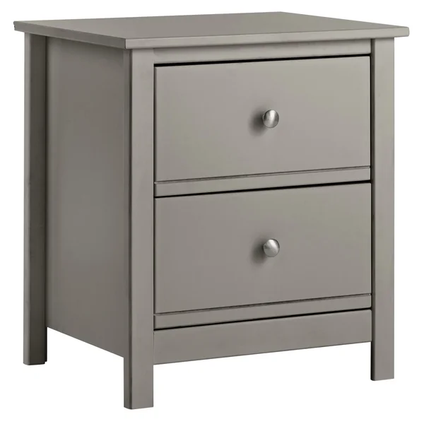 Habitat Brooklyn 2 Drawer Bedside Table - Grey