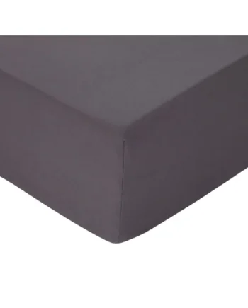Habitat Brushed Cotton Plain Charcoal Fitted Sheet-Single