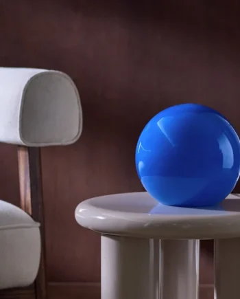 Habitat Caliban Globe Glass Table Lamp - Blue