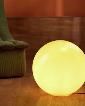 Habitat Caliban XL Globe Glass Lamp - Yellow