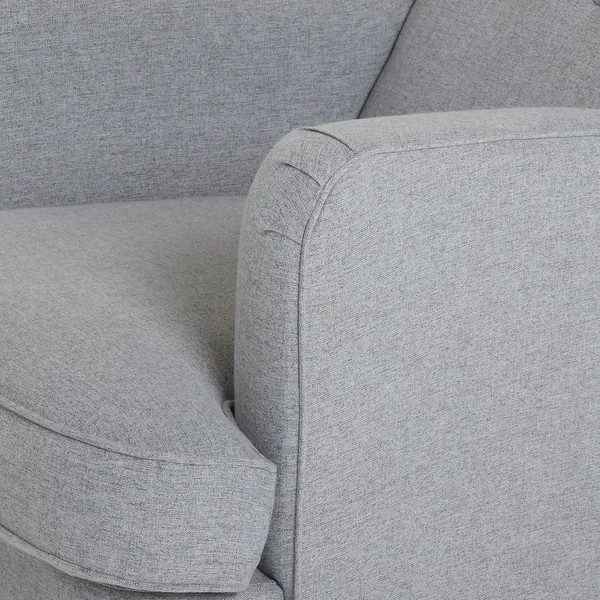 Habitat Callie Fabric Wingback Chair- Light Grey
