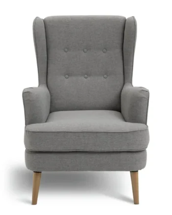Habitat Callie Self Assembly Fabric Wingback Chair - Grey