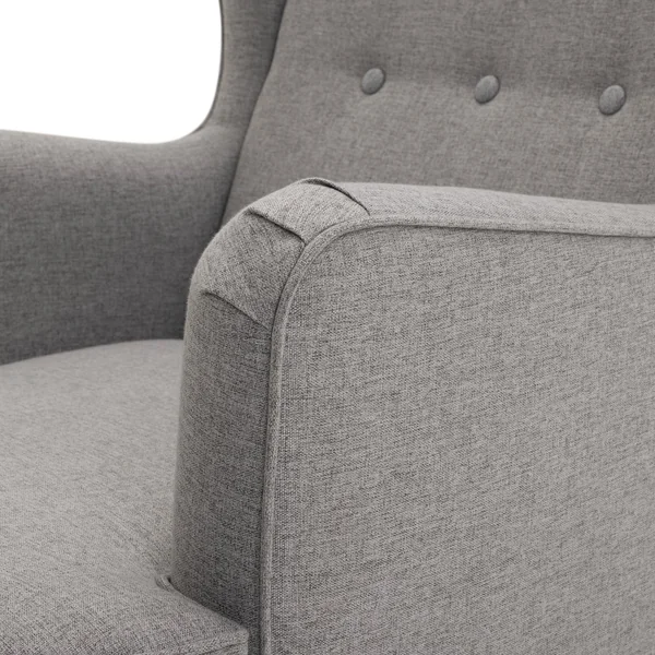 Habitat Callie Self Assembly Fabric Wingback Chair - Grey