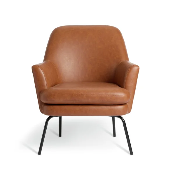 Habitat Celine Faux Leather Accent Chair - Tan